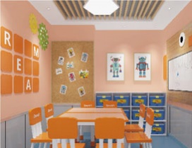 色彩鲜明的教室